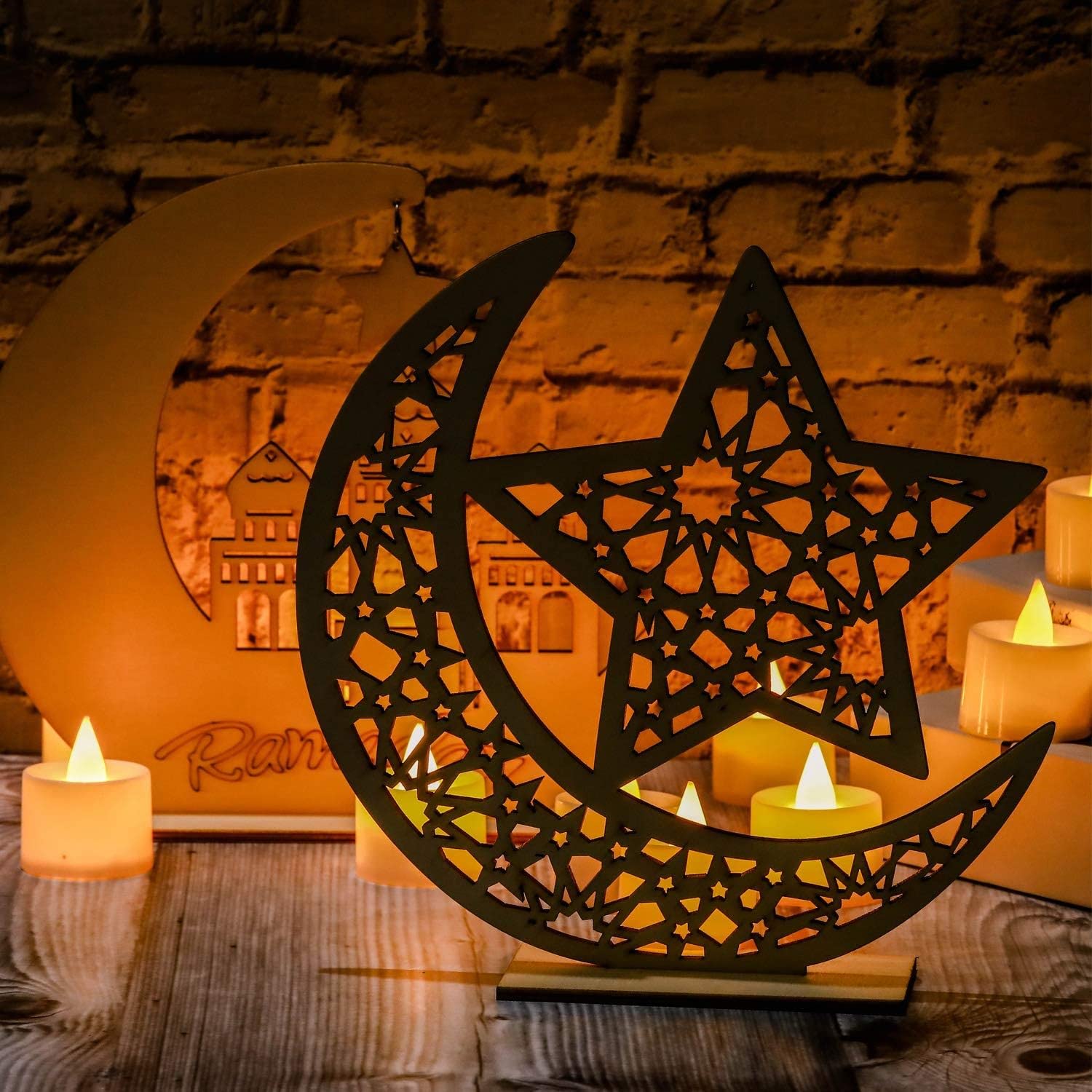 wooden Eid Mubarak plaque