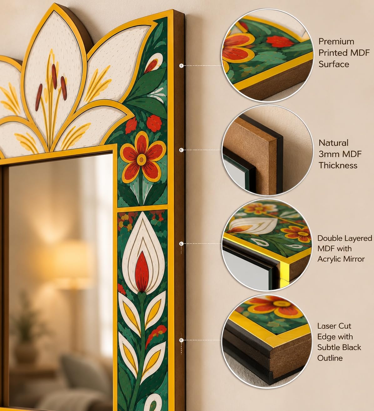 Rosemalin Inspired Decorative Wall Hanging
