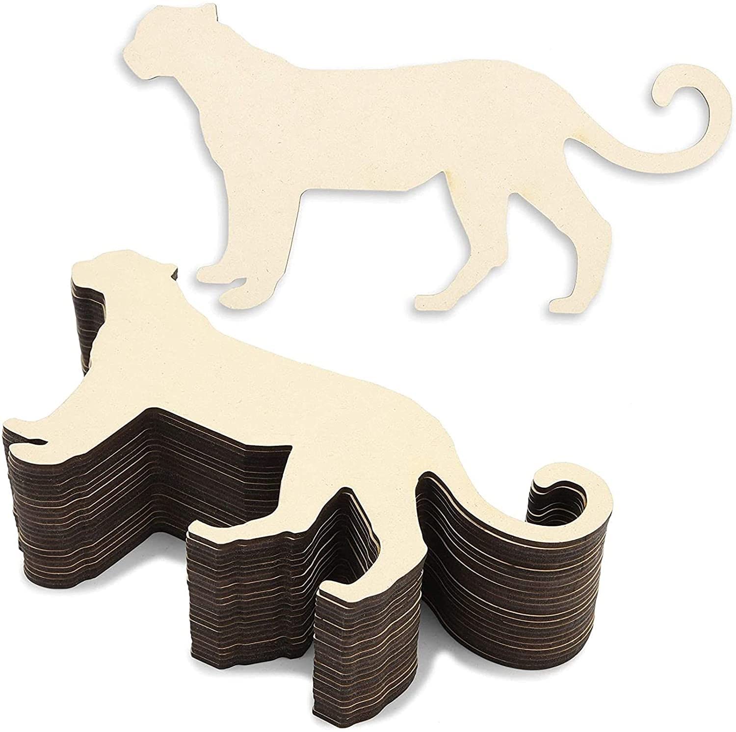 Set of cat-shaped scratching posts on a white background