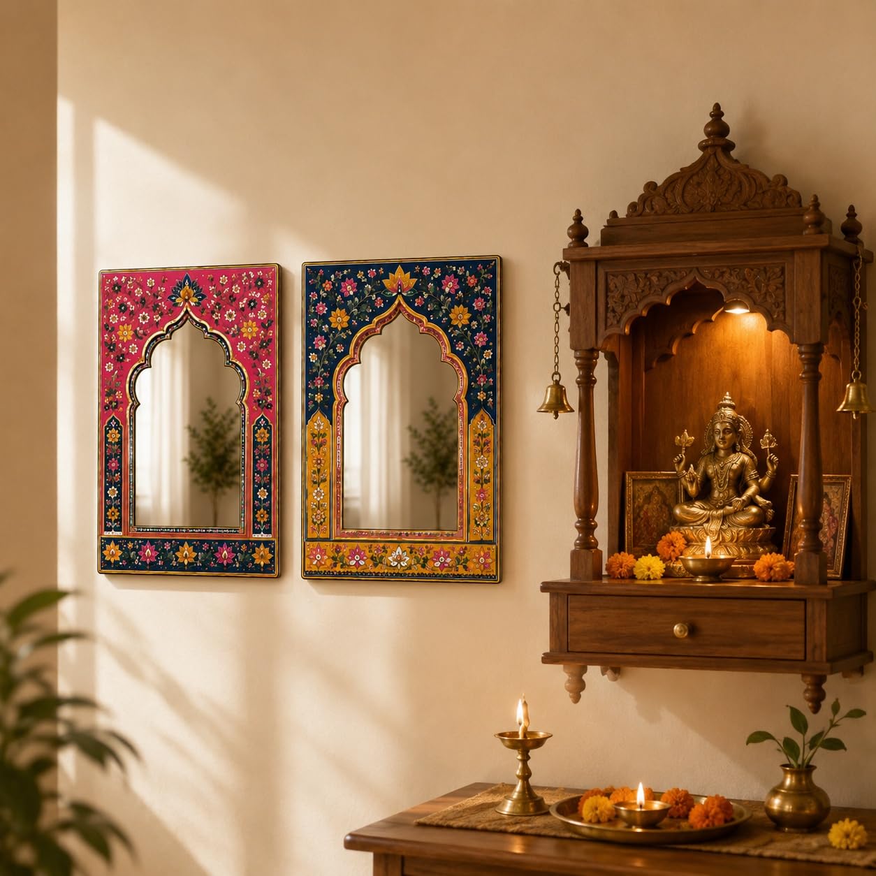 Arch Shape Mirror Wall Hanging for Bedroom
