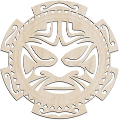 American Elm Tribal Wooden Wall Art Abstract Cultural Design in Birch Plywood, Rustic Decor for Living Room & Office