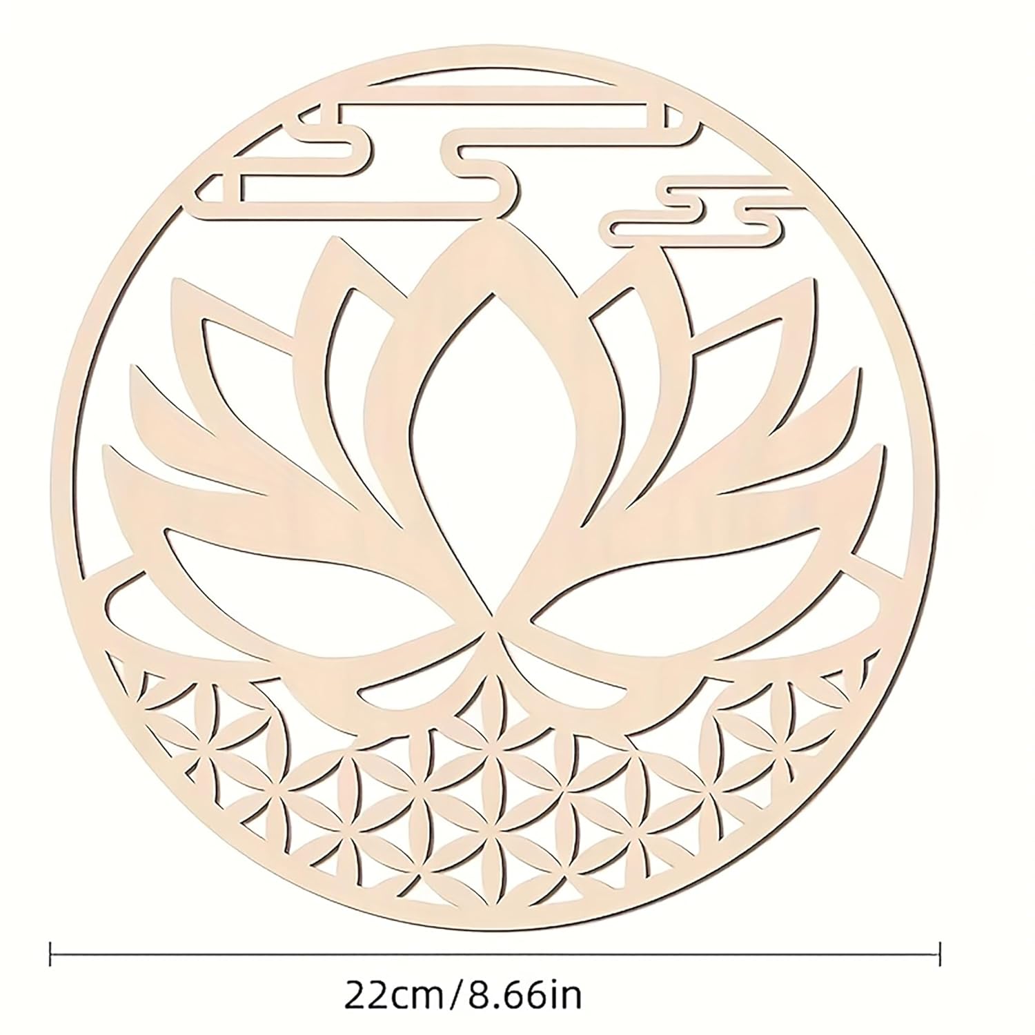 floral pattern wooden wall hanging