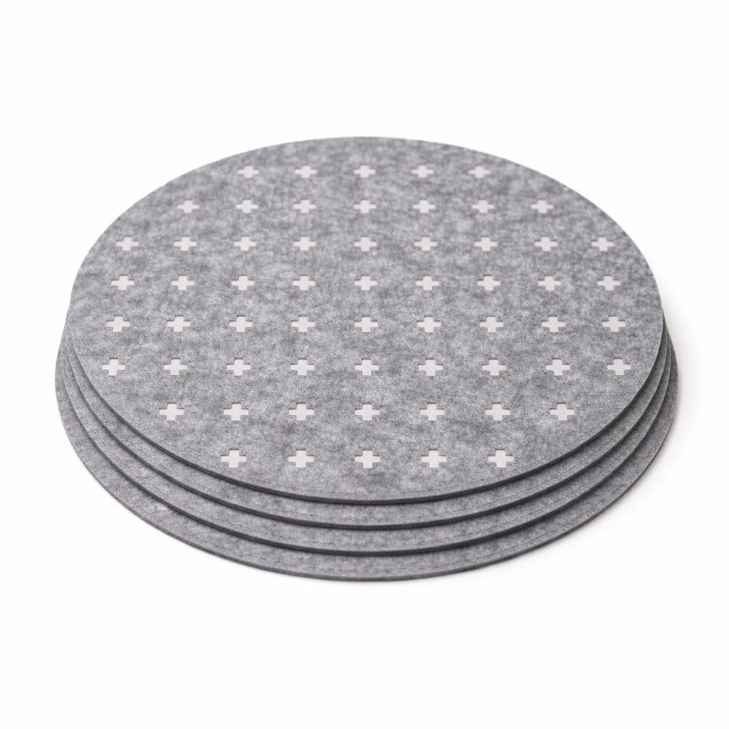 modern round dining table placemats