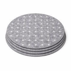 modern round dining table placemats