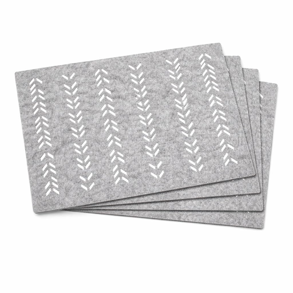 chevron pattern rectangle table mats