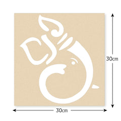 Cliths Wooden Rangoli Set for Diwali DIY Décor Ganpati & Diya Design Cutouts for Painting, Home Decoration, Festival Crafts