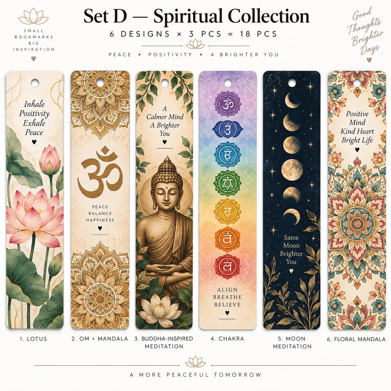 meditation themed bookmarks for readers