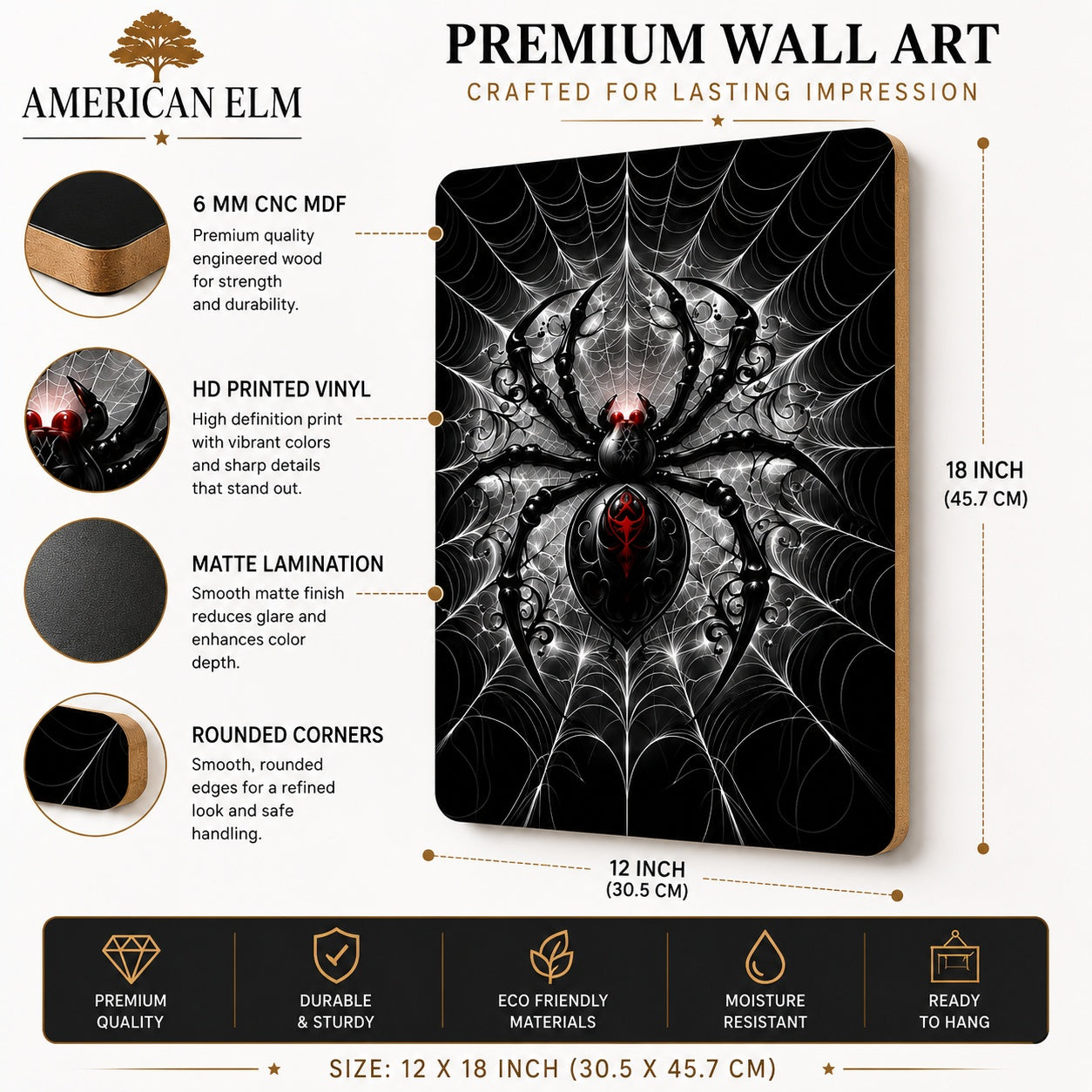 spider wall hanging for office