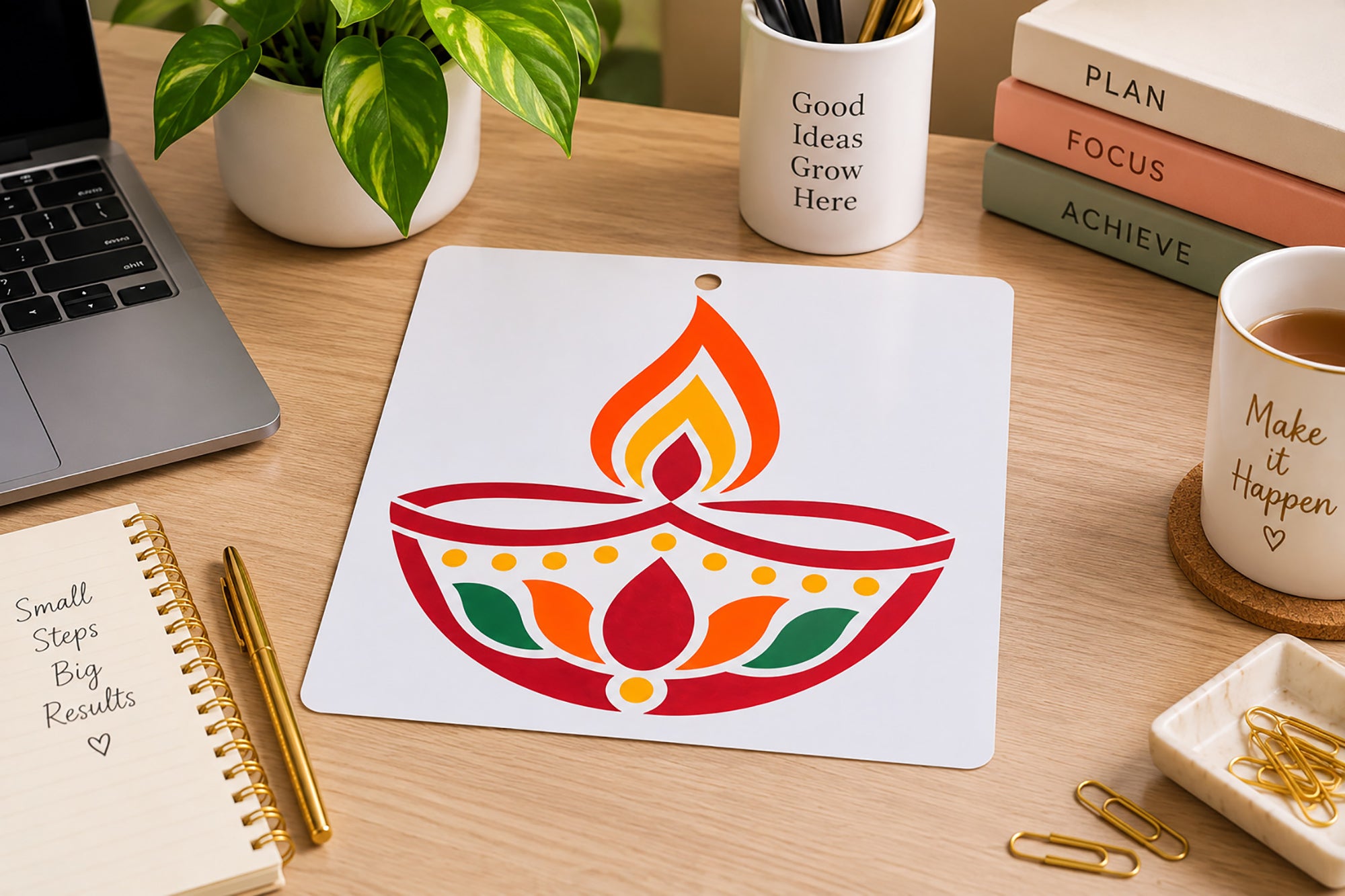 diwali diya stencil for acrylic painting projects