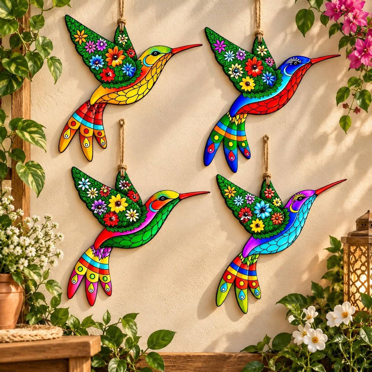 colourful bird wall decor for home