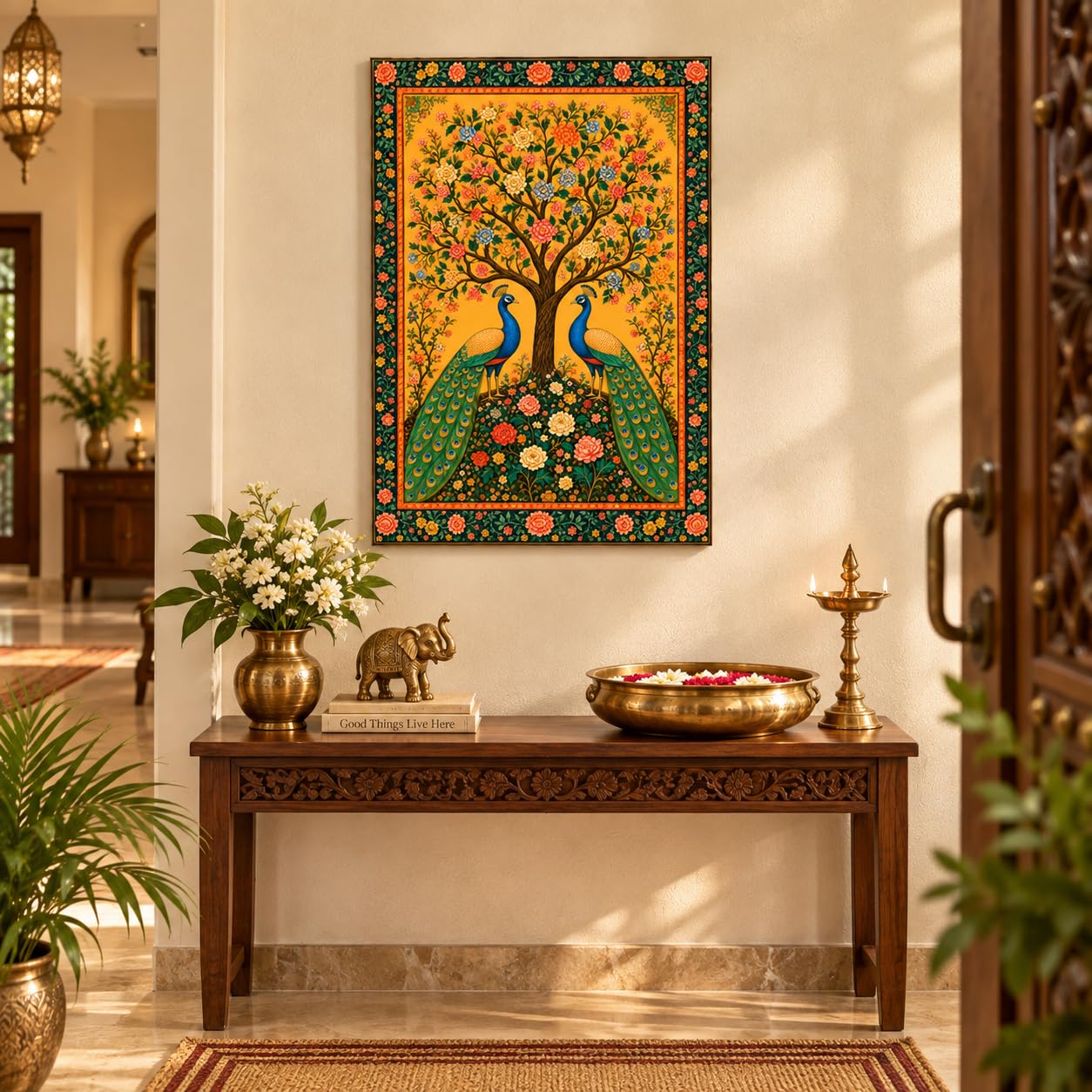 peacock wall art for living room