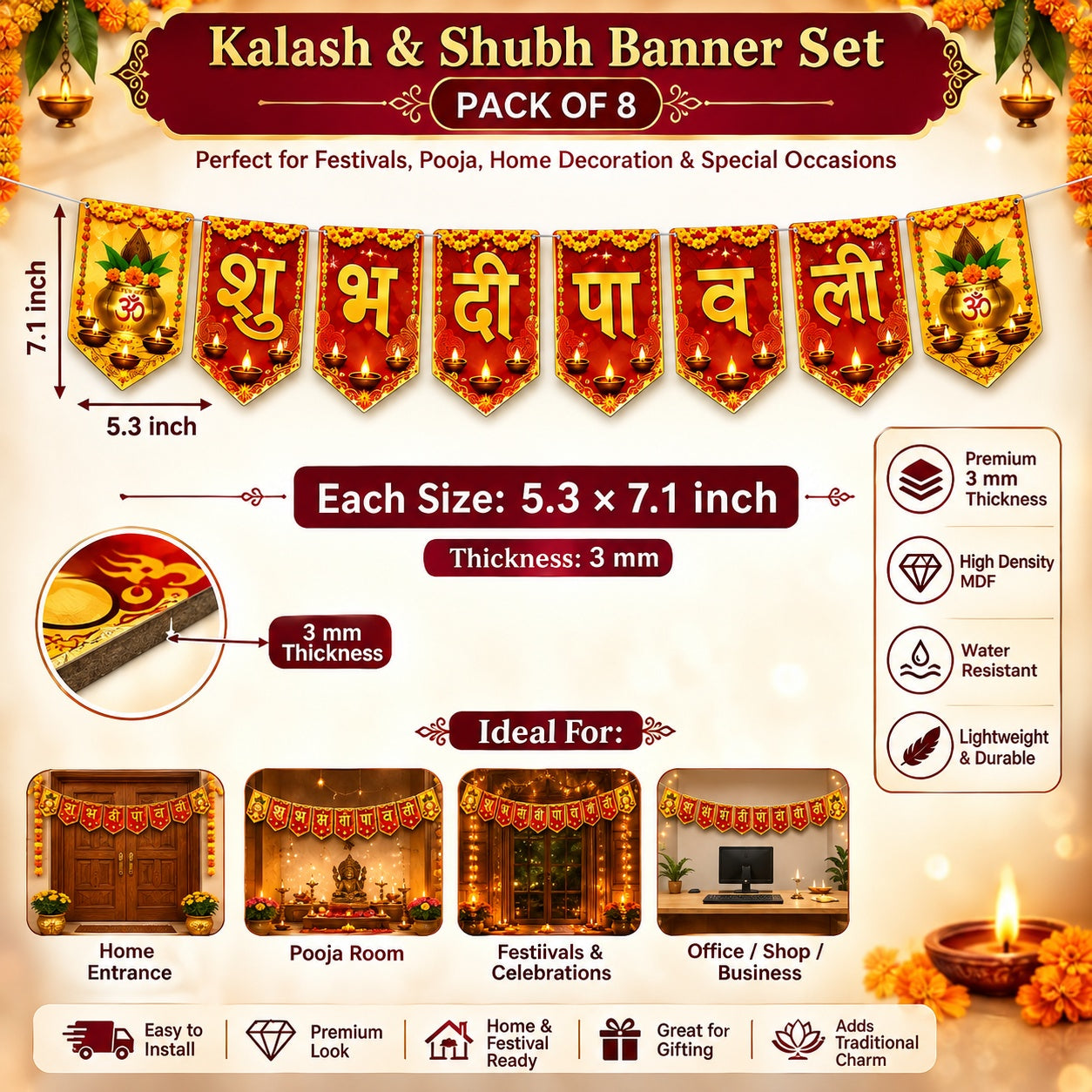 Shubh Deepawali hanging banner