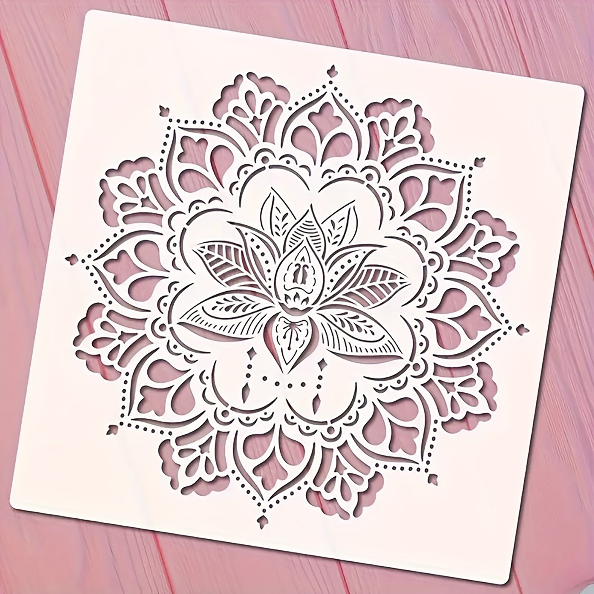 diy mandala art stencil for canvas painting