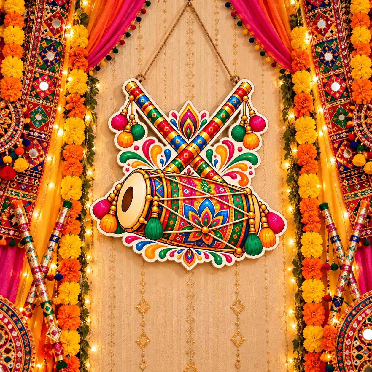Gujarati Garba night wall hanging