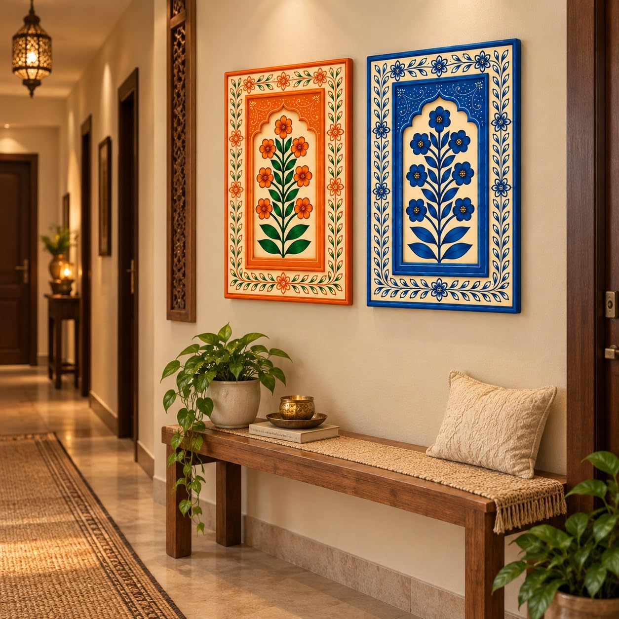 printed MDF jharokha wall decor