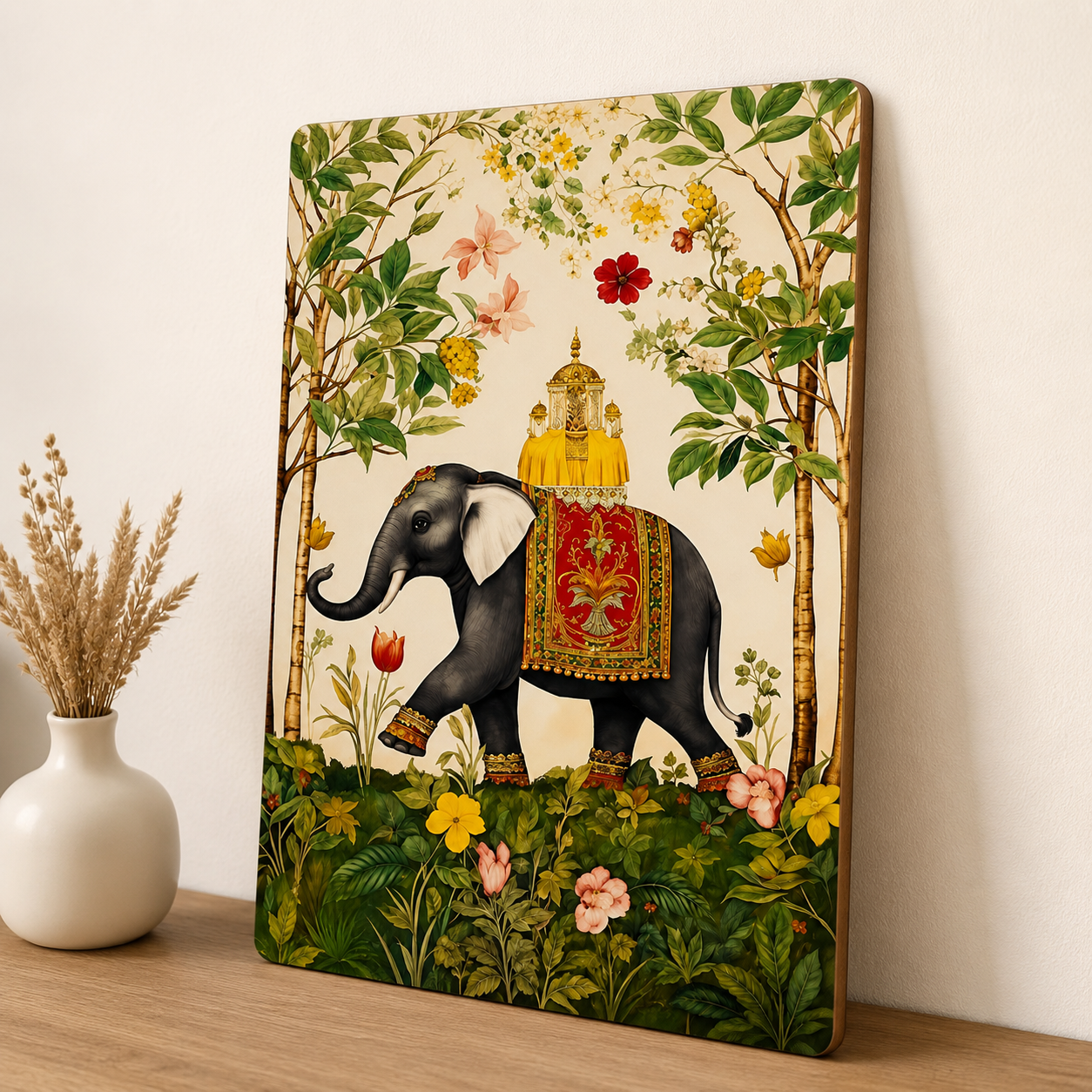 traditional elephant painting for home