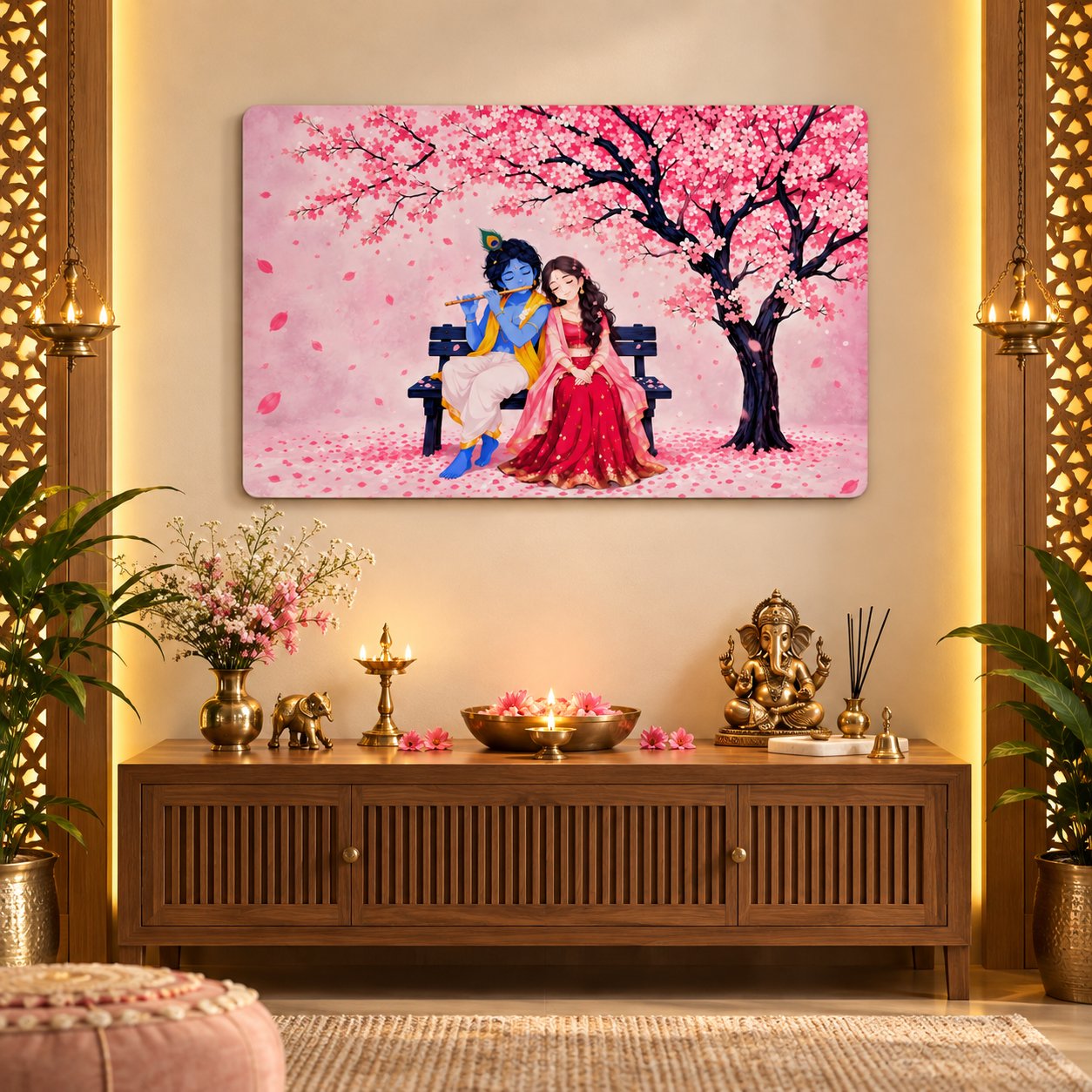 Spiritual couple wall art for home interiors