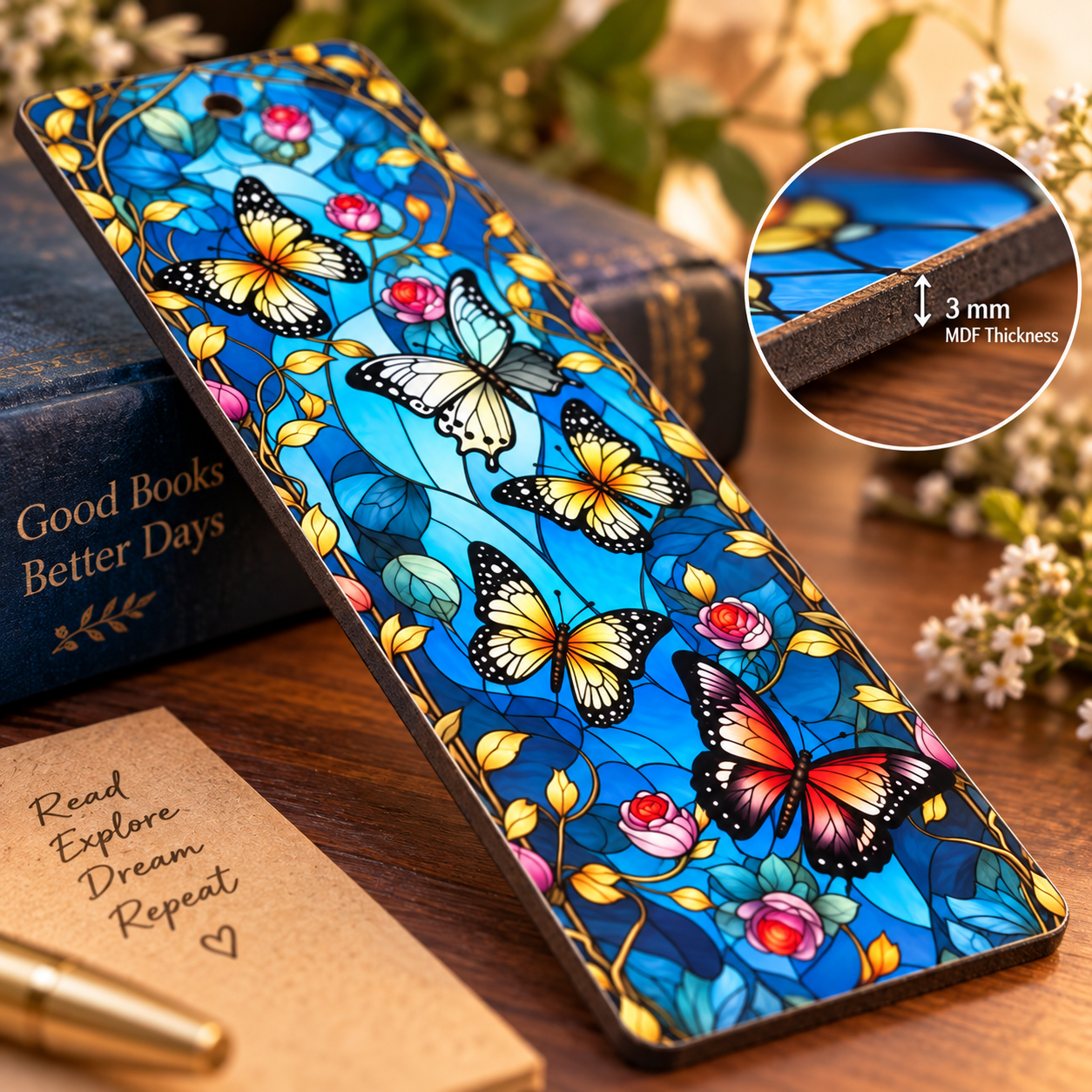 stained glass style bookmarks for gifting