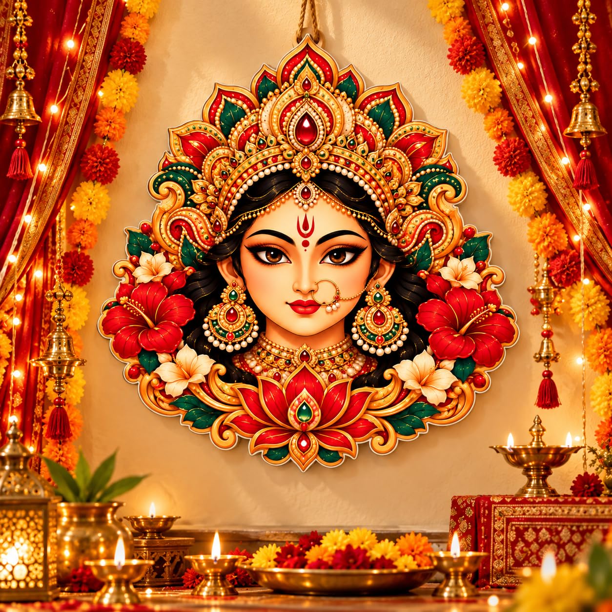 Durga Maa ready to hang wall decoration