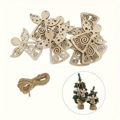 wooden angel decorations