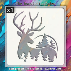 15×15 cm reusable stencil for wall art & festive décor