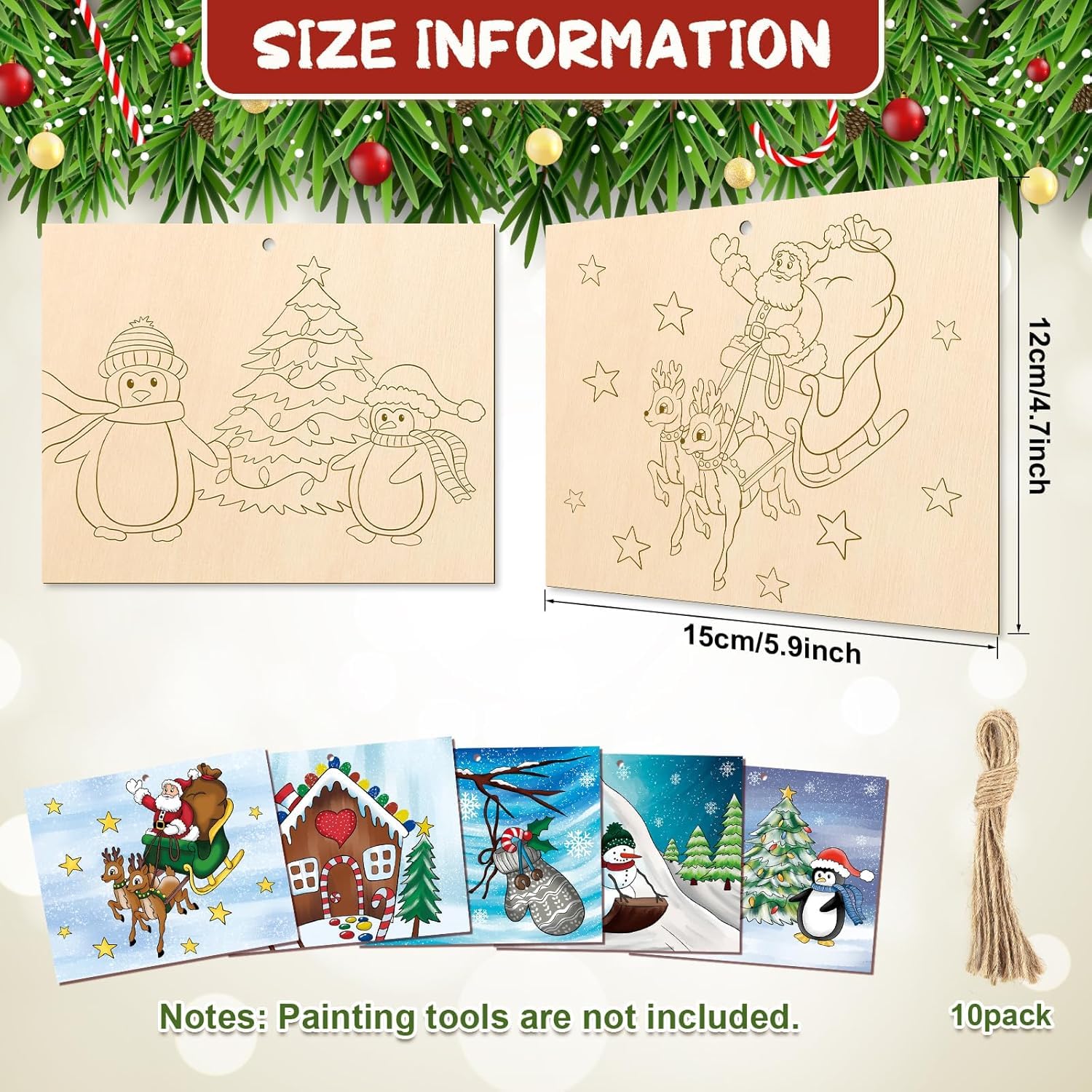 wooden christmas house cutouts