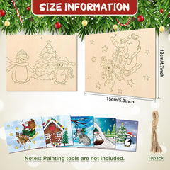 wooden christmas house cutouts