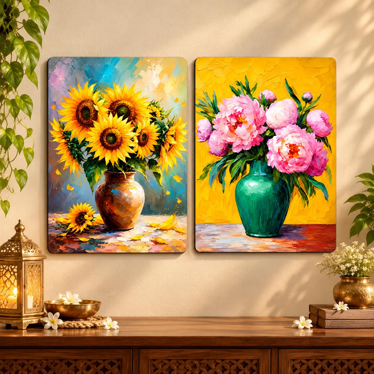 ready to hang floral wall art for home