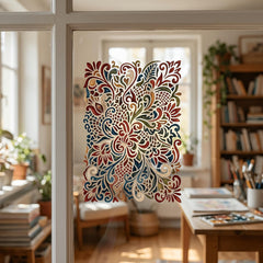 large floral stencil for acrylic painting
