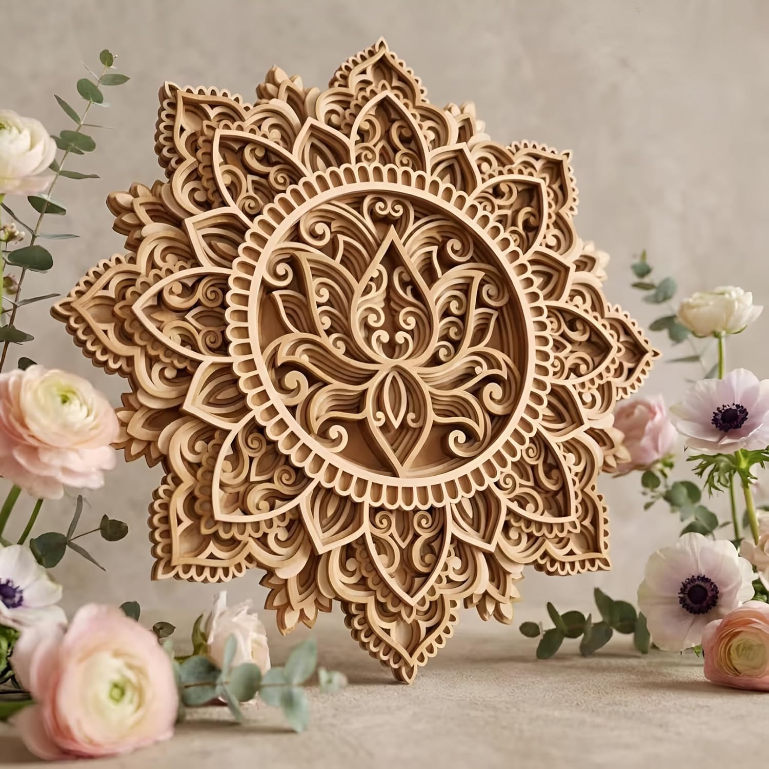 meditation lotus mandala wall decor