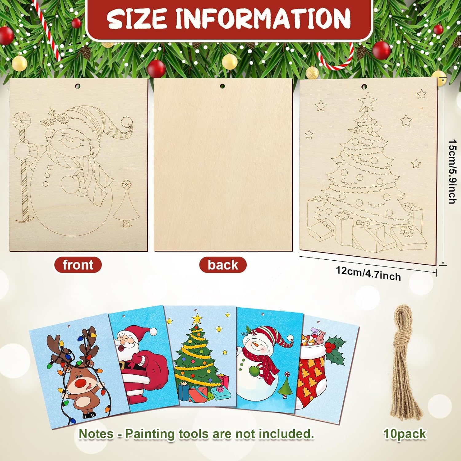 xmas tree wooden cutouts for diy