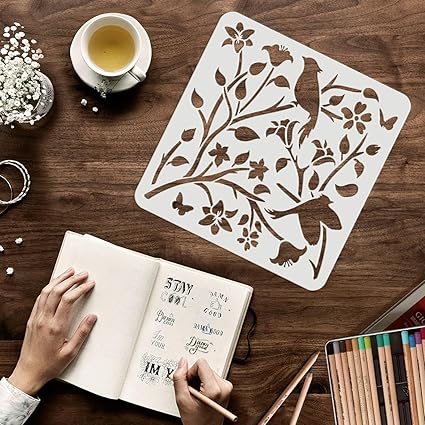 This stencil works smoothly on wood boards, cabinets,