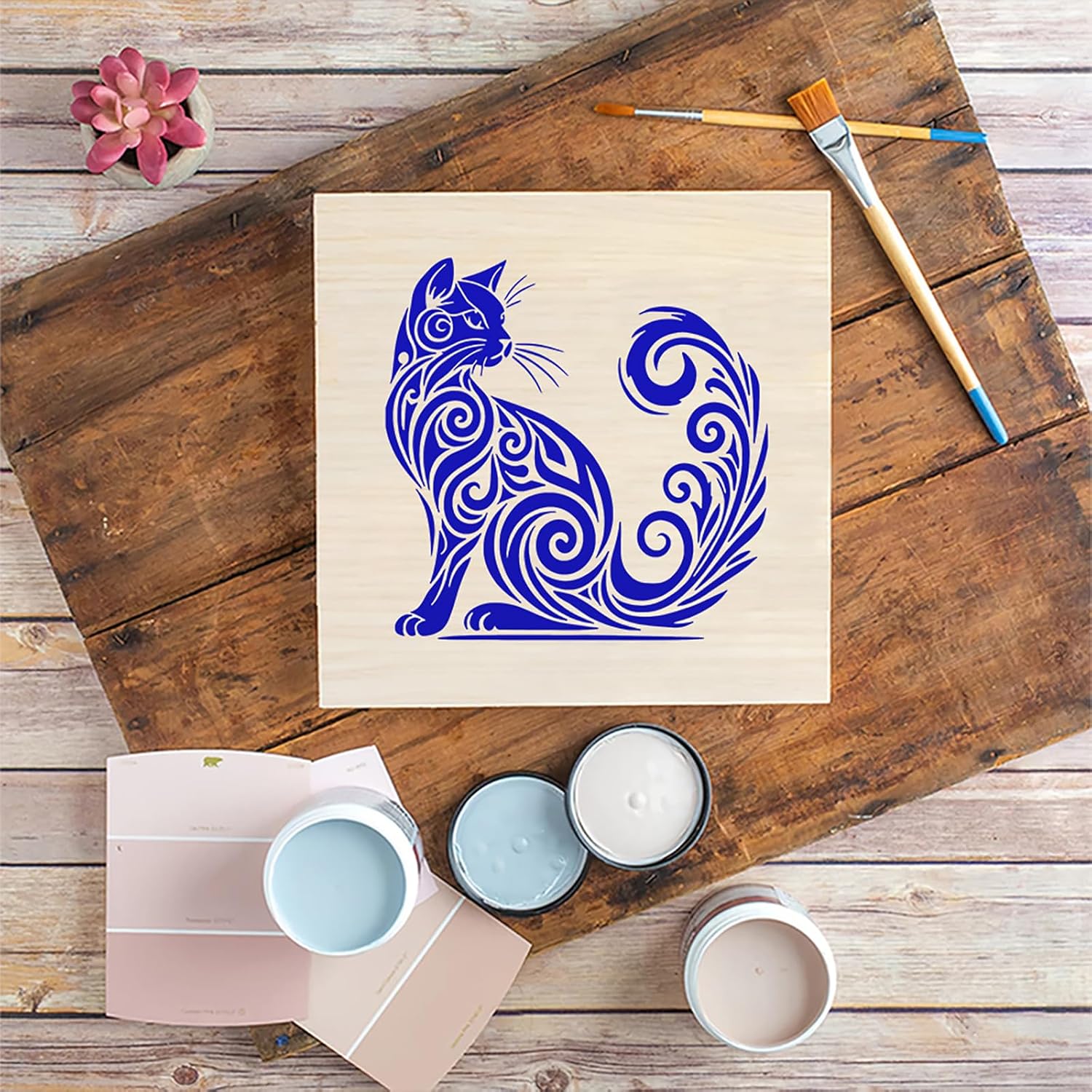 cat stencil for diy creative projects
