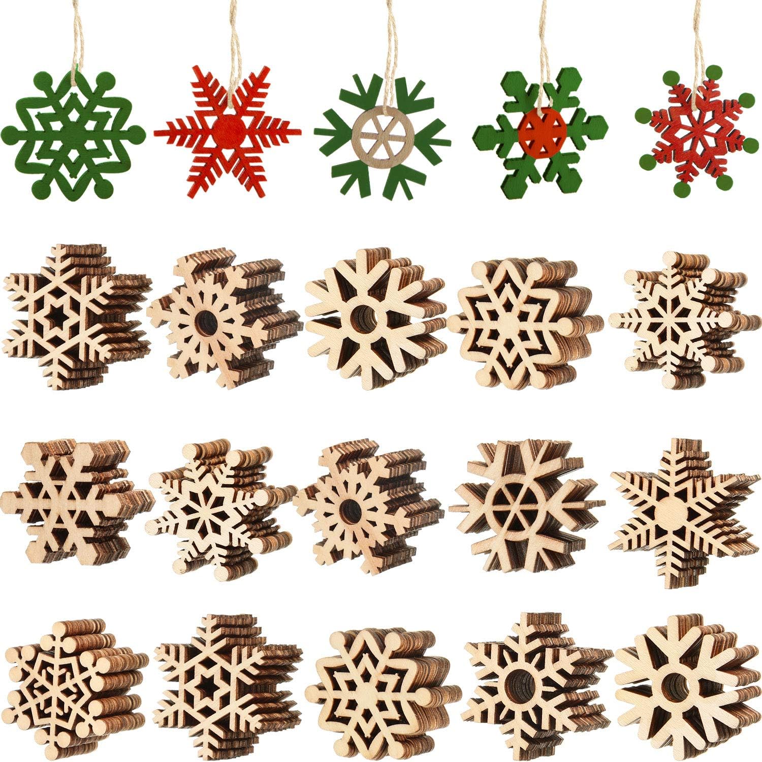 Snowflake wood cutouts for crafts