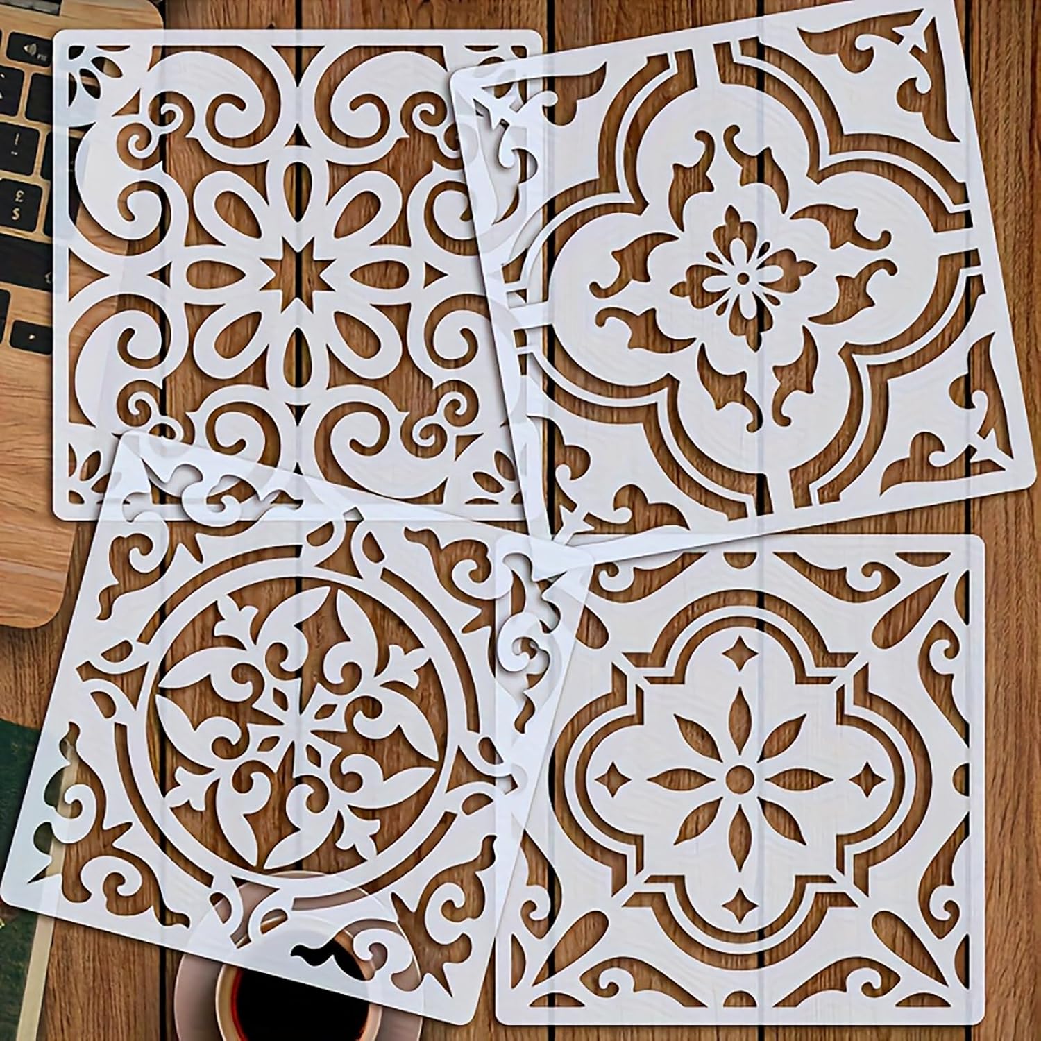 plastic stencil for wall and floor painting

