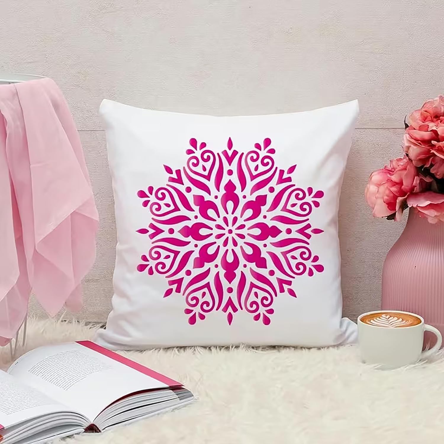 mandala stencil for acrylic painting