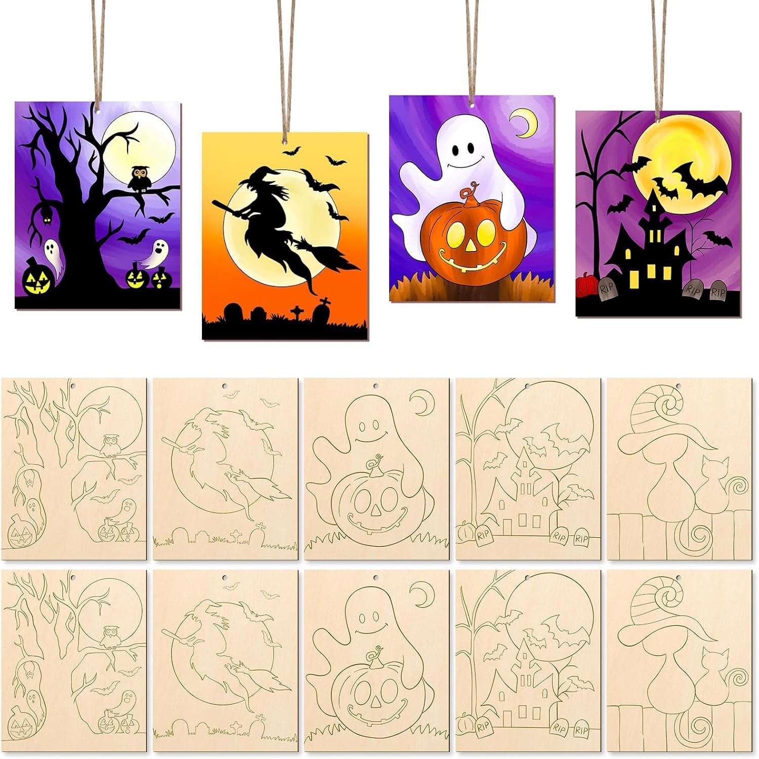 halloween wooden cutouts for crafts