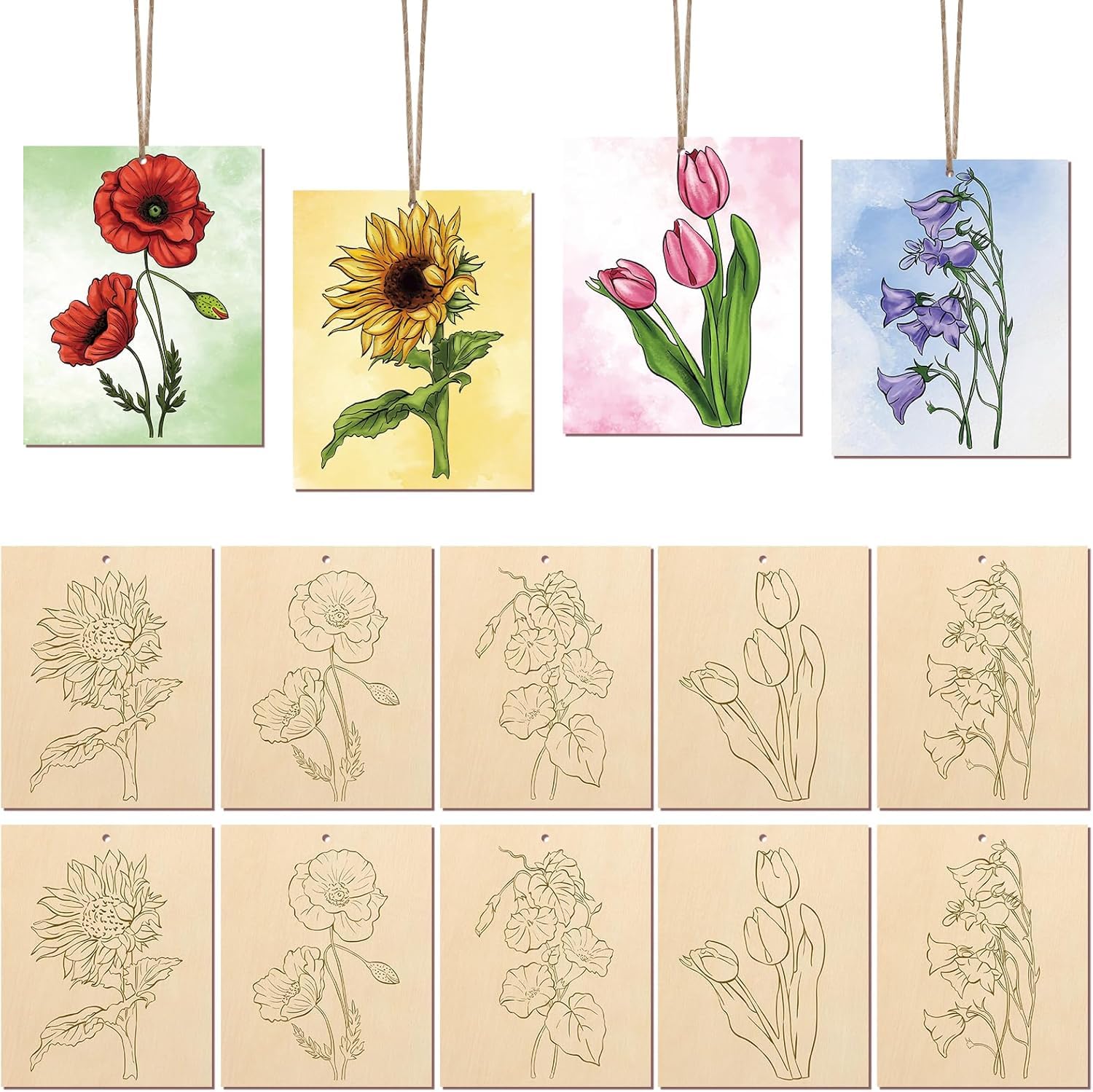 large flower wooden craft shapes