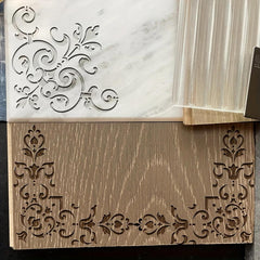 Cliths 4 Pcs Border Stencil Template for Painting Brocade Design Reusable Plastic Craft Templates for Wall Furniture Fabric Canvas Wood Home Decor DIY Projects