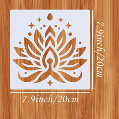 7.9 inch lotus stencil