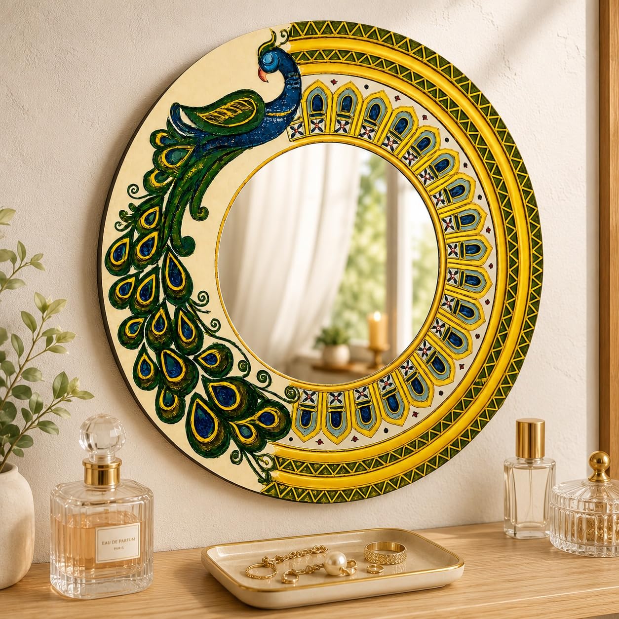nature inspired peacock wall art