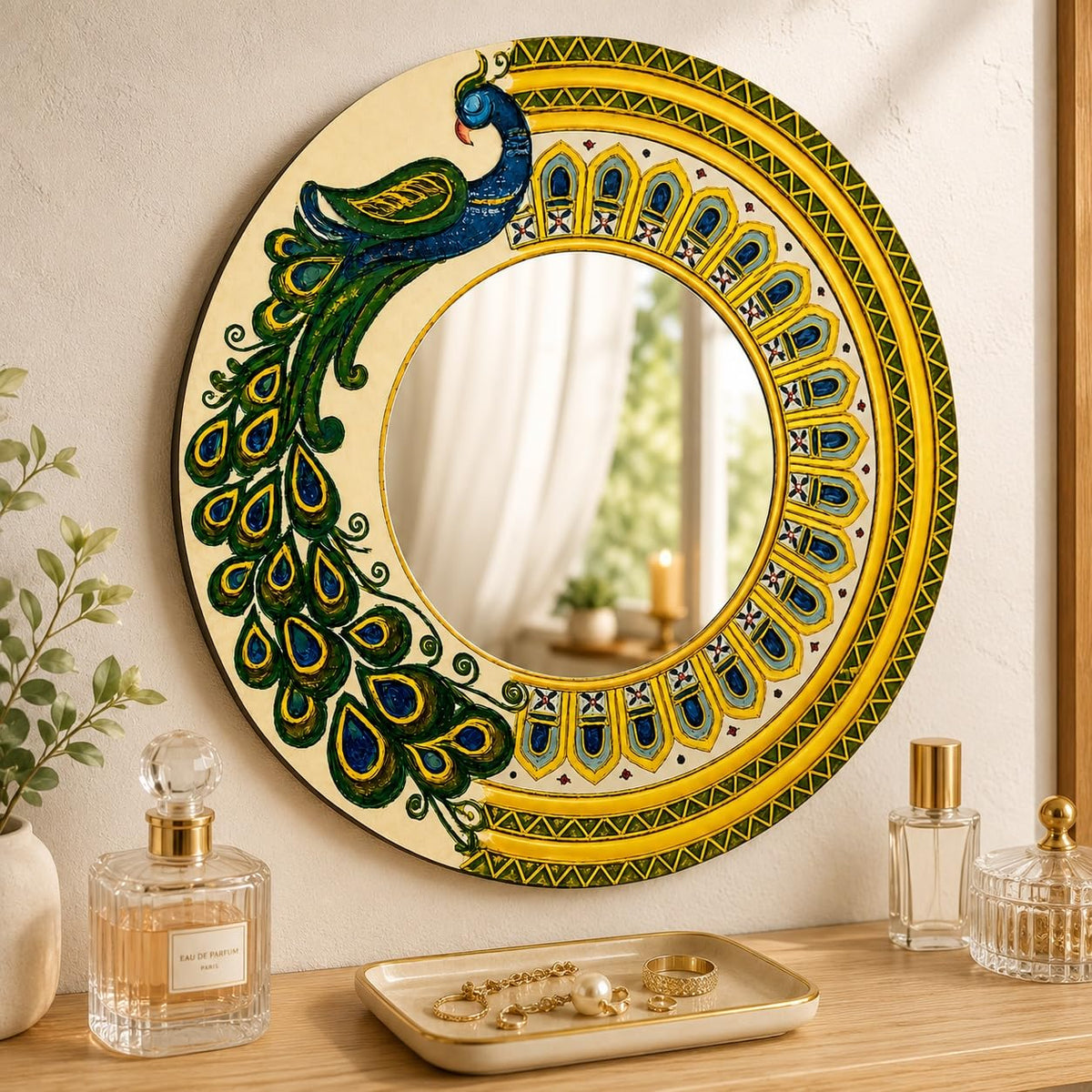 nature inspired peacock wall art