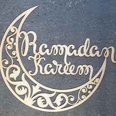 Cliths Ramadan Kareem Wooden Sign Islamic Wall Decor Eid Mubarak Home Decoration DIY Craft Ramadan Decor