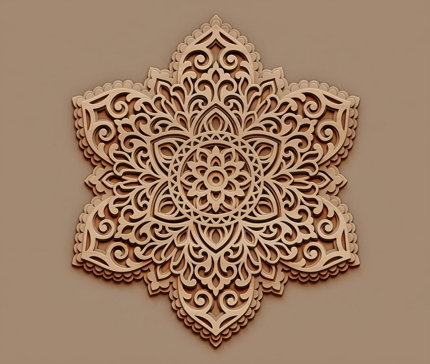 blooming mandala wall decor wooden