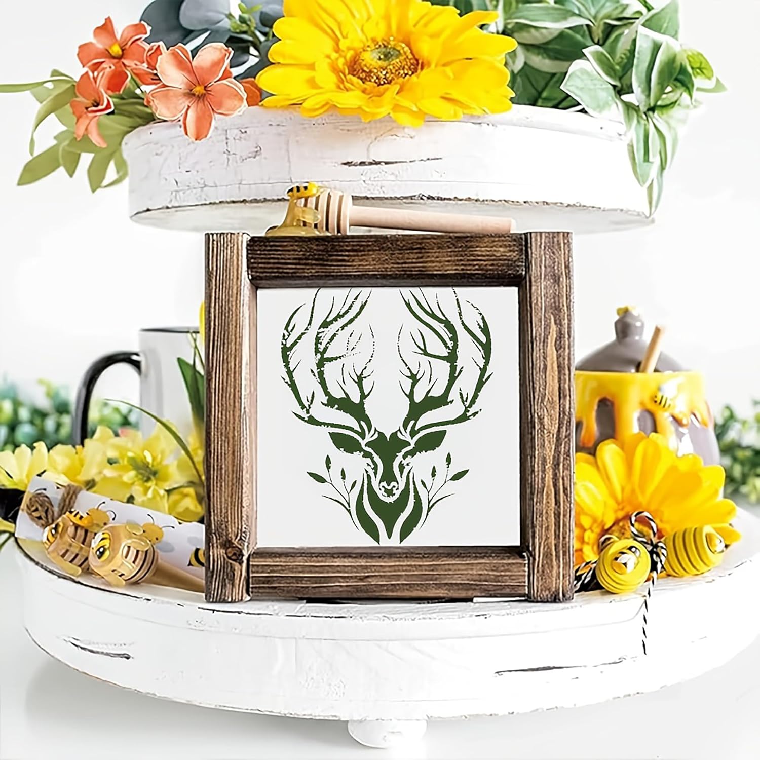 reusable deer stencil for acrylic art