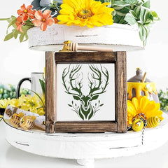 reusable deer stencil for acrylic art