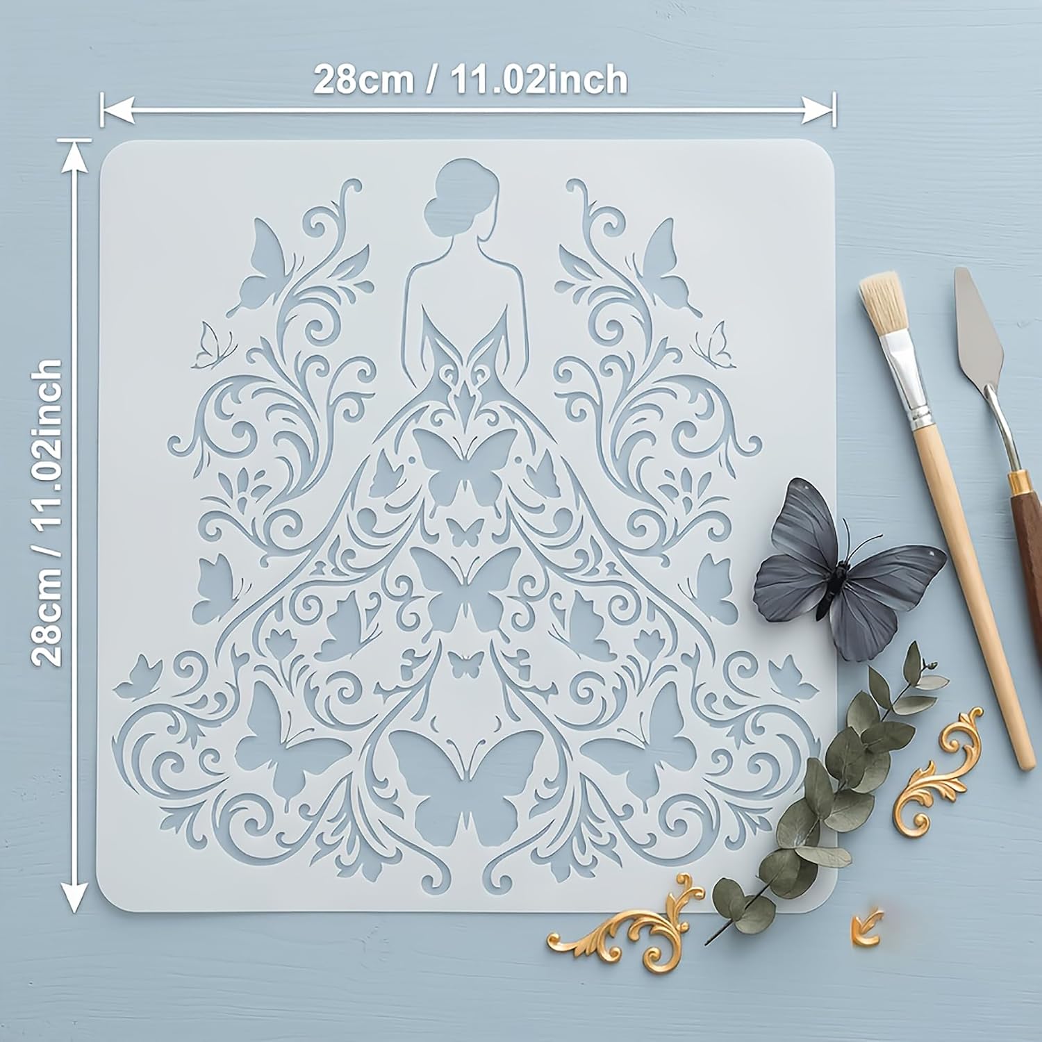 reusable fashion stencil for acrylic painting