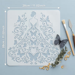 reusable fashion stencil for acrylic painting