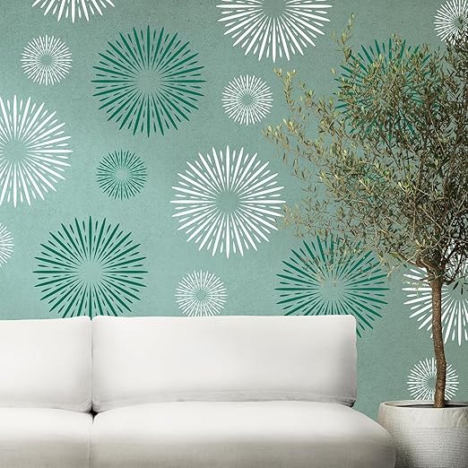 fireworks wall painting stencil large