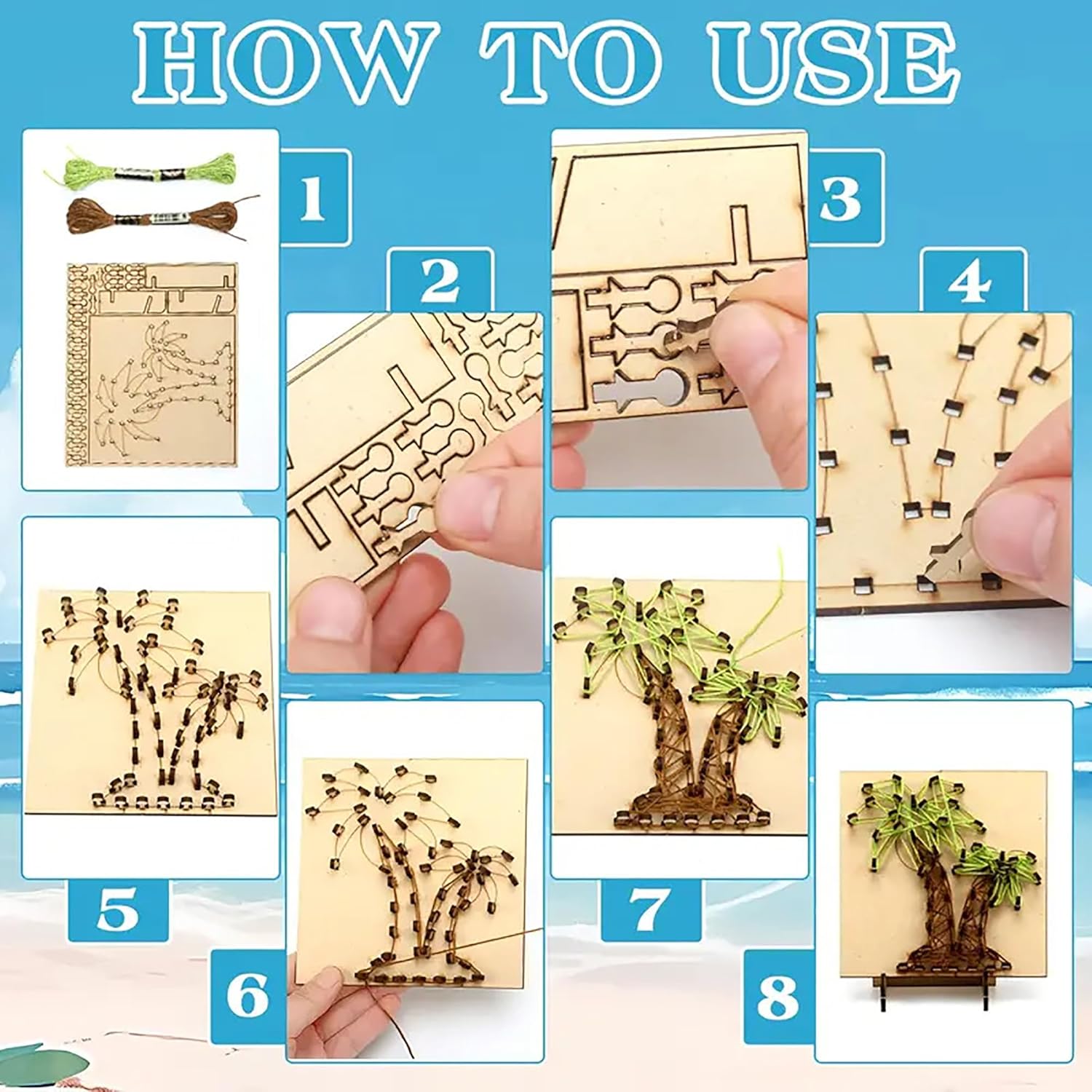 Step-by-step guide on how to use a wooden plantable card with seeds.